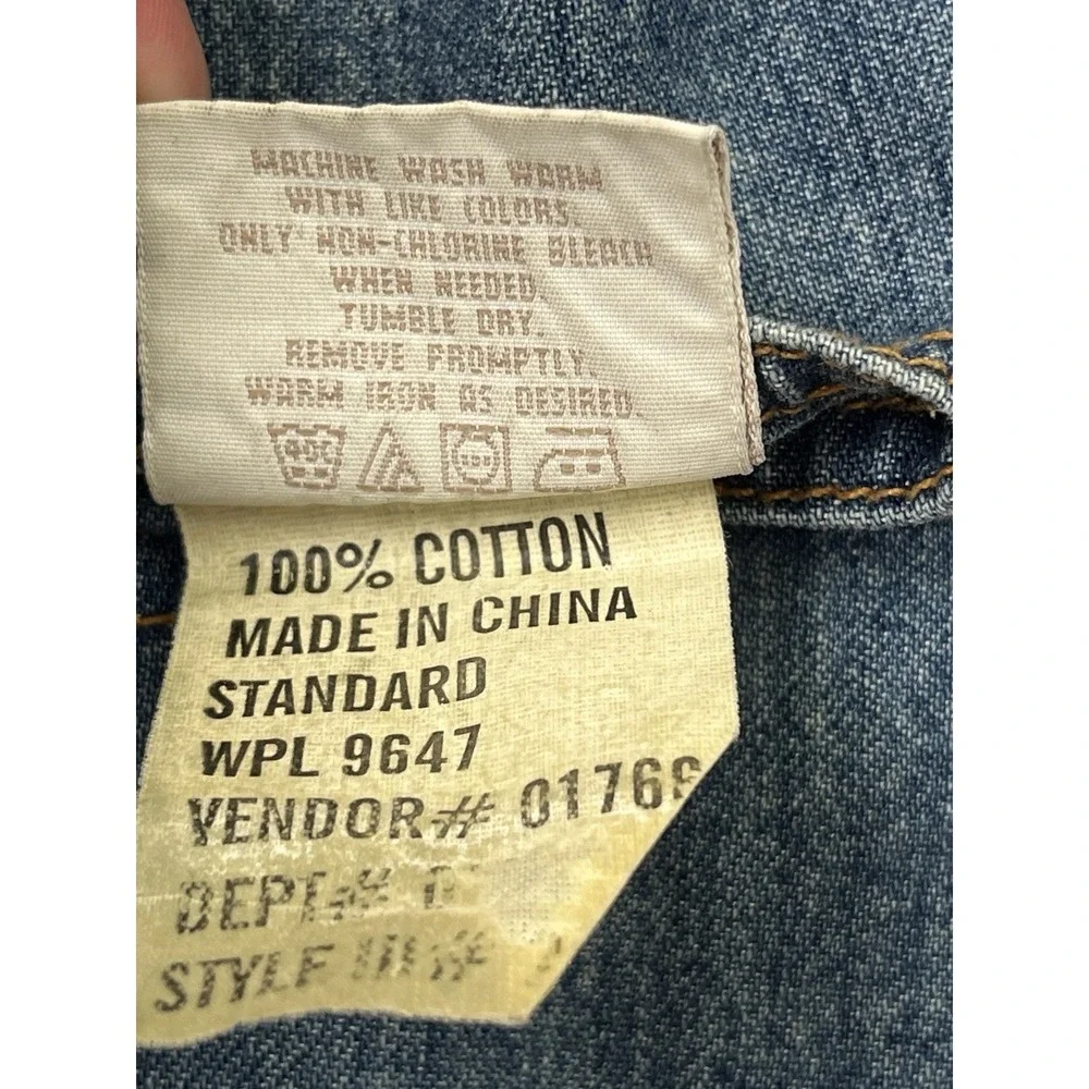 Vintage Eddie Bauer Home Pillow Sham Denim Reversible 100% Cotton